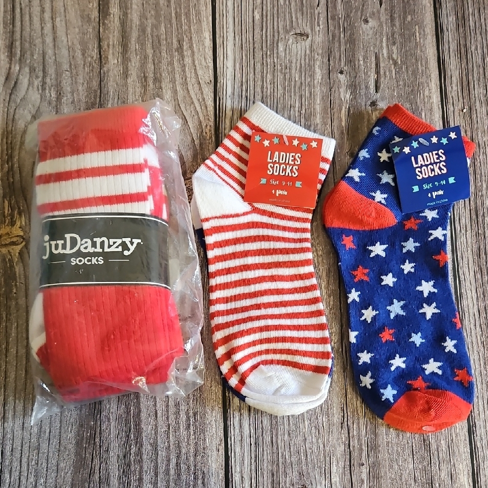 NWT Patriotic Socks Trio